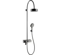 hansgrohe AXOR Starck ShowerSolutions de ducha con mezclador monomando y rociador de 1 chorro, 39620330, Color: Cromo negro pulido