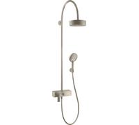 hansgrohe AXOR Starck ShowerSolutions de ducha con mezclador monomando y rociador de 1 chorro, 39620820, Color: Níquel Cepillado