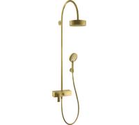 hansgrohe AXOR Starck ShowerSolutions de ducha con mezclador monomando y rociador de 1 chorro, 39620950, Color: Latón cepillado
