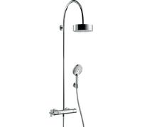 hansgrohe AXOR Starck ShowerSolutions Tubo de ducha con termostato y regadera 180 1jet, 39670000, Color: cromado