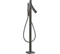 hansgrohe AXOR Starck Termostato de baño orgánico de pie, 2 consumidores, 12016340, Color: Cromo negro cepillado