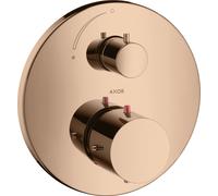 hansgrohe AXOR Starck Termostato empotrado con válvula de cierre, 10700300, Color: Oro rojo pulido