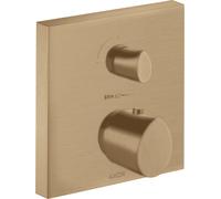 hansgrohe AXOR Starck Termostato orgánico empotrado, válvula de cierre y conmutación, 2 consumidores, 12716140, Color: Bronce cepillado