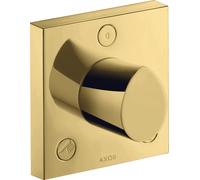 hansgrohe AXOR Starck Trio/Quattro Válvula de cierre y conmutación empotrada 12 x 12, 12731990, Color: Óptica Oro Pulido