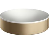 hansgrohe AXOR Suite lavabo sobre encimera, redondo, D 400mm, con marco metálico, sin rebosadero, SolidSurface, 42001140, Color: Bronce cepillado