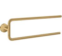 hansgrohe AXOR Toallero circular universal, de dos brazos, 42822250, Color: Óptica de oro cepillado