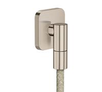 hansgrohe AXOR Toma de pared Conexión mural fina softsquare, 36739820, Color: Níquel Cepillado