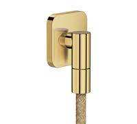 hansgrohe AXOR Toma de pared Conexión mural fina softsquare, 36739990, Color: Óptica Oro Pulido