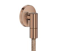 hansgrohe AXOR Toma de pared Fine Conexión de pared redonda, 36737300, Color: Oro rojo pulido