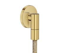 hansgrohe AXOR Toma de pared Fine Conexión de pared redonda, 36737950, Color: Latón cepillado