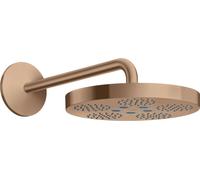 hansgrohe AXOR Una alcachofa de ducha 280 de 1 chorro con brazo de ducha, 48491310, Color: Oro rojo cepillado