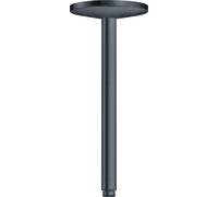 hansgrohe AXOR Una conexión de techo de 300 mm para ducha 280 1 tipo de chorro, 48495340, Color: Cromo negro cepillado