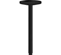 hansgrohe AXOR Una conexión de techo de 300 mm para ducha 280 1 tipo de chorro, 48495670, Color: negro mate