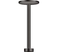 hansgrohe AXOR Una conexión de techo de 300 mm para ducha 280 2 tipos de chorro, 48496340, Color: Cromo negro cepillado