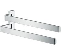 hansgrohe AXOR UNIVERSAL Accesorios Toallero doble, 42821800, Color: Óptica de acero inoxidable