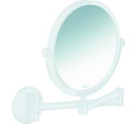 hansgrohe AXOR UNIVERSAL Espejo de afeitar circular, 1,7 aumentos, giratorio, inclinable, 42849700, Color: Blanco Mate