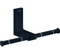 hansgrohe AXOR Universal Portarrollos rectangular, metal, doble, 42657670, Color: negro mate
