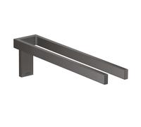 hansgrohe AXOR UNIVERSAL Toallero rectangular, metal, doble, fijo, longitud 380mm, 42622340, Color: Cromo negro cepillado