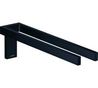 hansgrohe AXOR Universal Toallero rectangular, metal, doble, fijo, longitud 380mm, 42622670, Color: negro mate