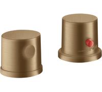 hansgrohe AXOR Uno 2 orificios para bañera, termostato, 2 consumidores, 38480140, Color: Bronce cepillado