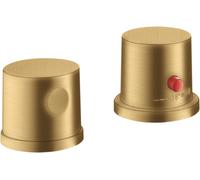 hansgrohe AXOR Uno 2 orificios para bañera, termostato, 2 consumidores, 38480250, Color: Óptica de oro cepillado