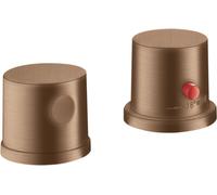 hansgrohe AXOR Uno 2 orificios para bañera, termostato, 2 consumidores, 38480310, Color: Oro rojo cepillado