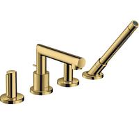hansgrohe AXOR Uno grifo de borde de bañera de 4 orificios, mango de desmonta...