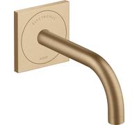 hansgrohe AXOR Uno mezclador de lavabo, electrónico, empotrado, 165mm de proyección, alimentación de red, 38119140, Color: Bronce cepillado