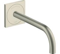 hansgrohe AXOR Uno mezclador de lavabo, electrónico, empotrado, proyección 225mm, alimentación de red, 38120820, Color: Níquel Cepillado