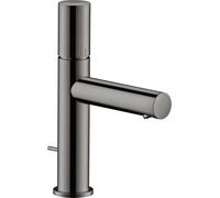 hansgrohe AXOR Uno mezclador monomando de lavabo 110 con tirador y desagüe automático, proyección 123mm, 45001330, Color: Cromo negro pulido