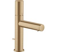 hansgrohe AXOR Uno mezclador monomando de lavabo 110 con tirador y desagüe automático, proyección 123mm, 45001140, Color: Bronce cepillado