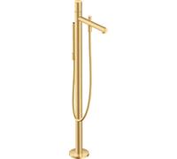 hansgrohe AXOR Uno Mezclador monomando para bañera, de pie, Zerogriff, proyección 244mm, 45416250, Color: Óptica de oro cepillado