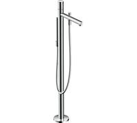 hansgrohe AXOR Uno Mezclador monomando para bañera, de pie, Zerogriff, proyección 244mm, 45416800, Color: Óptica de acero inoxidable