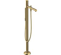 hansgrohe AXOR Uno Mezclador monomando para bañera, de pie, Zerogriff, proyección 244mm, 45416990, Color: Óptica Oro Pulido