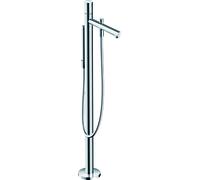 hansgrohe AXOR Uno Mezclador monomando para bañera, de pie, Zerogriff, proyección 264mm, 45416800, Color: Óptica de acero inoxidable