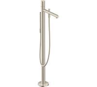 hansgrohe AXOR Uno Mezclador monomando para bañera, de pie, Zerogriff, proyección 264mm, 45416820, Color: Níquel Cepillado