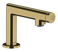 hansgrohe AXOR Uno Select 80 válvula estacionaria, sin juego de desagüe, conexión de agua fría, proyección 109mm, 45130990, Color: Óptica Oro Pulido