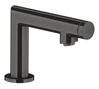 hansgrohe AXOR Uno Select 80 válvula estacionaria, sin juego de desagüe, conexión de agua fría, proyección 109mm, 45130340, Color: Cromo negro cepillado