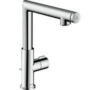 hansgrohe AXOR Uno Select mezclador de lavabo 220 con juego de desagüe, 160mm de proyección, 45016000, Color: cromado