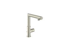 hansgrohe AXOR Uno Select mezclador de lavabo 220 con desagüe automático, 160mm de proyección, 45016820, Color: Níquel Cepillado