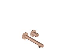 hansgrohe AXOR Uno Select Mezclador de tocador empotrado, montaje en pared, proyección 220mm, 45113310, Color: Oro rojo cepillado