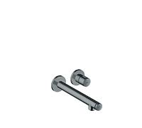 hansgrohe AXOR Uno Select Mezclador de tocador empotrado, montaje en pared, proyección 220mm, 45113330, Color: Cromo negro pulido