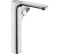 hansgrohe AXOR Urquialo mezclador monomando de lavabo, ComfortZone280, proyección 198mm, juego de desagüe sin cierre, 11035250, Color: Óptica de oro cepillado