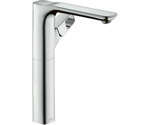 hansgrohe AXOR Urquialo mezclador monomando de lavabo, ComfortZone280, proyección 198mm, juego de desagüe sin cierre, 11035820, Color: Níquel Cepillado