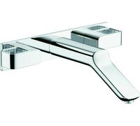 hansgrohe AXOR Urquiola Mezclador empotrado de 3 agujeros para lavabo con caño largo, 11043000, Color: cromado