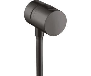 hansgrohe Conexión a la pared del AXOR Uno Parada con válvula de cierre, 38882340, Color: Cromo negro cepillado