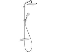 Hansgrohe Croma conjunto de ducha a pared con termostato con rociador con efecto lluvia cromo 27660000
