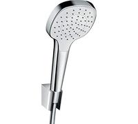 hansgrohe Croma Select E Set de Soporte de Ducha, 1 Tipo de Chorro con Flexo de Ducha, 160 cm, Blanco/Cromo, 26412400