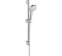 Kit de ducha hansgrohe Croma Select S Vario EcoSmart con barra de ducha de 65 cm, blanco/cromo, 26563400