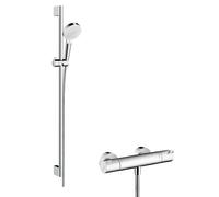 Hansgrohe Crometta conjunto de ducha a pared con termostato cromo-blanco 27813400